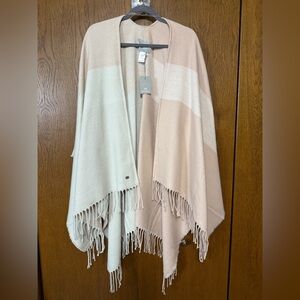 Soia & Kyo Two-Tone Fringe Poncho NWT